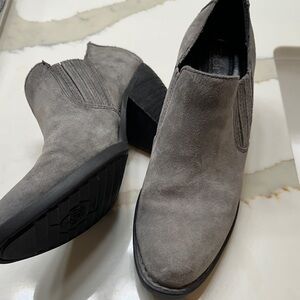 Born Gray Suede Ankle Booties